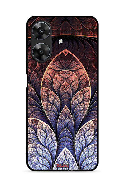 Tolwak غطاء حماية لهاتف Realme Note 60 4G بتصميم زهور فركتال تجريدية