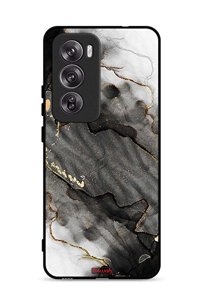 Tolwak غطاء حماية لهاتف Oppo Reno12 Pro 5G بلون رخامي لامع