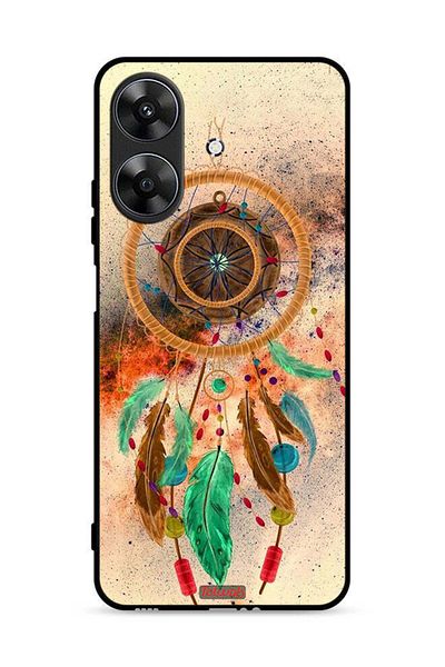 Tolwak Realme Note 60 4G Protective Case Cover Mandala Hanging Feathers