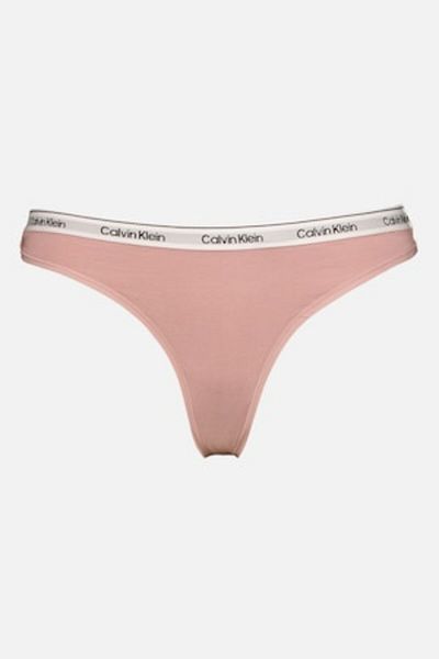 Calvin Klein , Chiloți tanga cu bandă cu logo, roz somon, XL