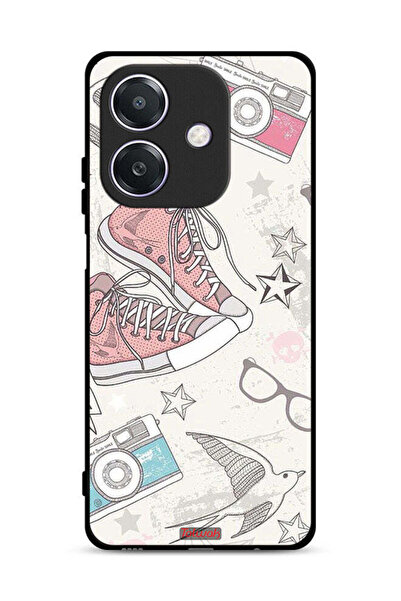 Tolwak غطاء حماية لهاتف Oppo A3 5G بتصميم حذاء من القماش وفن الكاميرا