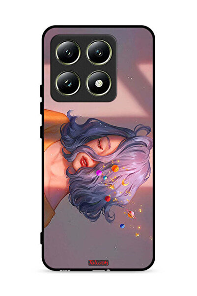 Tolwak Xiaomi 14T 5G Protective Case Cover Girl And Space Art