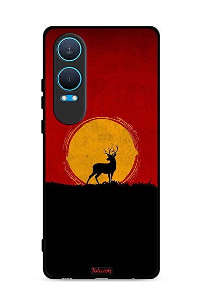 Tolwak غطاء حماية لهاتف OnePlus Nord CE4 Lite 5G برسومات الغزال والقمر