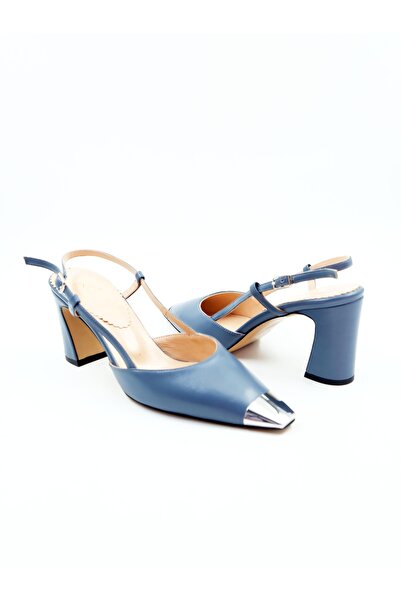 Tenau Kadın Hakiki Deri Topuklu Ayakkabı