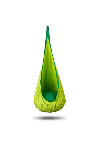 Neo-Sport Hamac tip Cocoon pentru copii 140 x 55 cm Cocoon Green, utilizare interior/exterior, capac