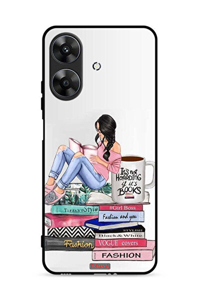 Tolwak غطاء حماية لهاتف Realme Note 60 4G برسومات كتب فنية للفتيات والموضة