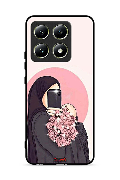 Tolwak غطاء حماية لهاتف شاومي 14T 5G، فن التقاط صور سيلفي مع حمل الزهور