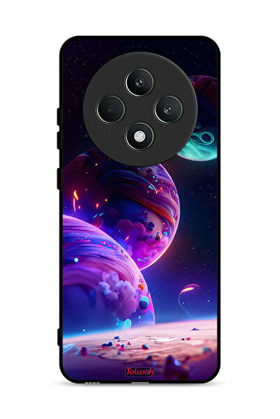 Tolwak غطاء حماية لهاتف Oppo Reno12 F 5G بنقشة كوكبية