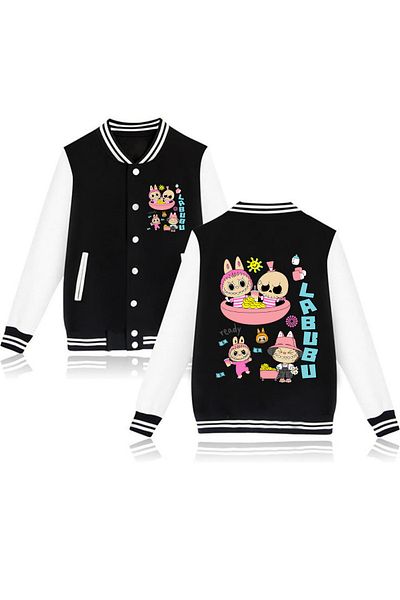 MECH BUTİK Jachetă de colegiu unisex imprimată Labubu
