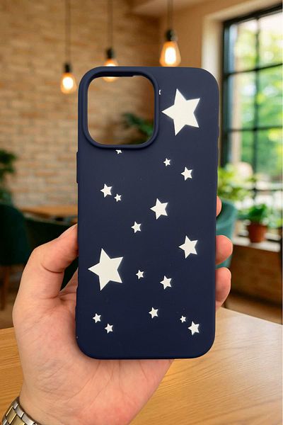 Vip Case iPhone 14 Plus و15 Plus - حافظة مطاطية كلاسيكية ممتصة للصدمات من السيليكون بنمط نجمة صغيرة277