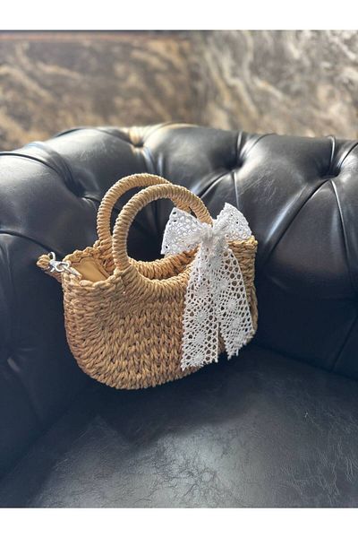 Fiori Geantă de mână pentru femei Straw