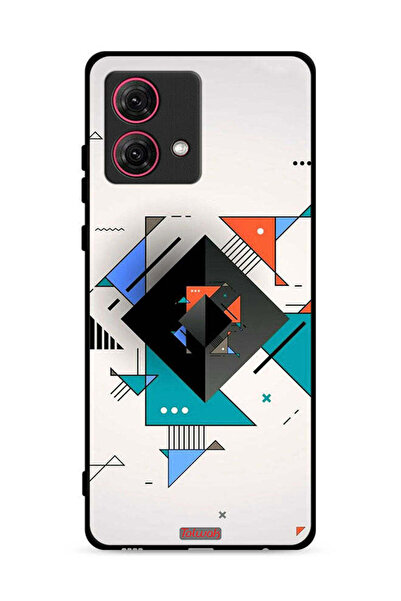 Tolwak غطاء حماية لهاتف موتورولا موتو جي 84 5 جي بأشكال مربعة ومثلثة ونمط تجريدي