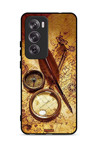 Tolwak غطاء حماية لهاتف Oppo Reno12 Pro 5G بتصميم بوصلة عتيقة