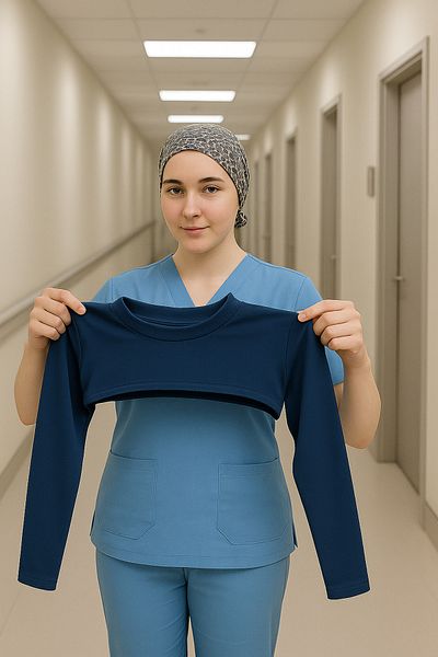 mirach Униформа с поло яка и яка, покриваща дълъг ръкав