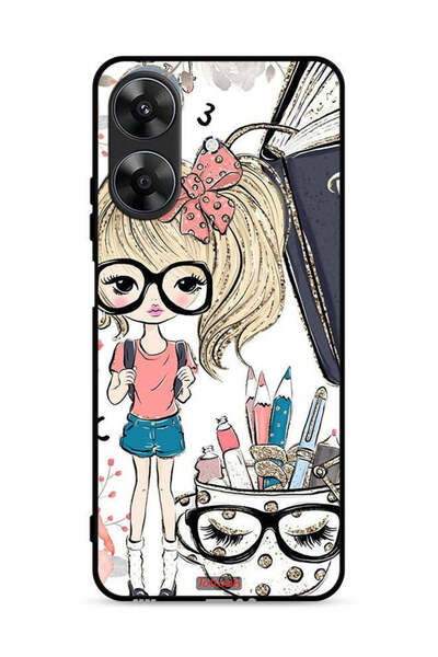 Tolwak Realme Note 60 4G Protective Case Cover Unicorn Girl Art