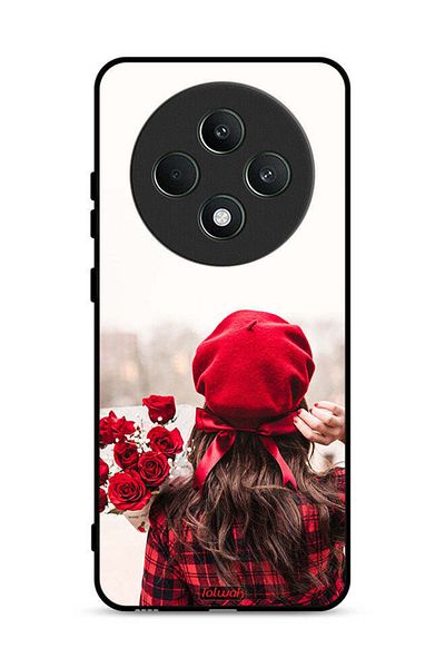 Tolwak غطاء حماية لهاتف Oppo Reno12 F 5G يحمل زهورًا