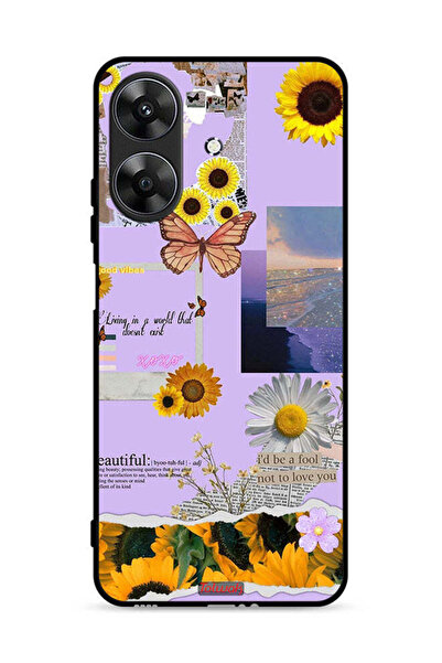 Tolwak غطاء حماية لهاتف Realme Note 60 4G بملصقات عباد الشمس الجميلة