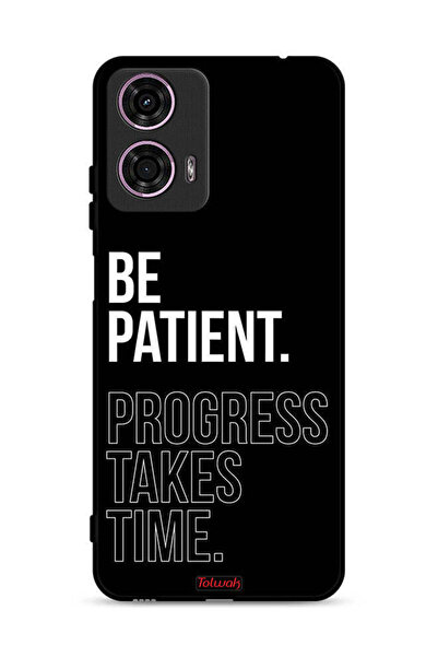 Tolwak غطاء حماية لهاتف موتورولا موتو جي 24 4G - كن صبورًا، فالتقدم يستغرق وقتًا