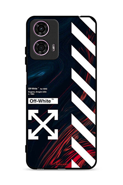 Tolwak غطاء حماية لهاتف موتورولا موتو جي 24 4G، ملصق أبيض فاتح