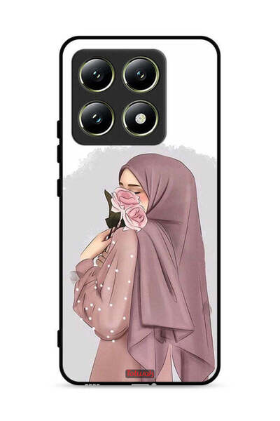 Tolwak غطاء حماية لهاتف شاومي 14T 5G برسومات فتاة تحمل ورودًا