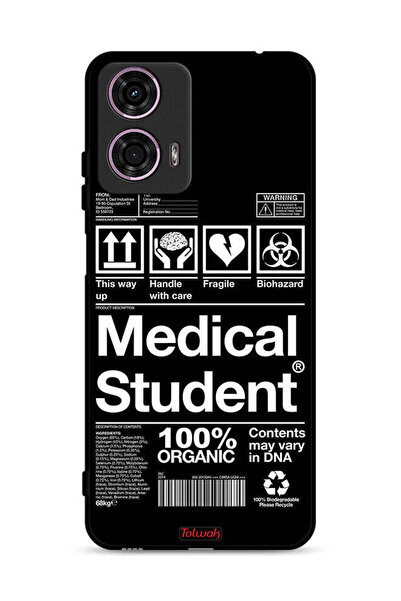 Tolwak غطاء حماية لهاتف موتورولا موتو جي 24 4G، ملصق طالب الطب