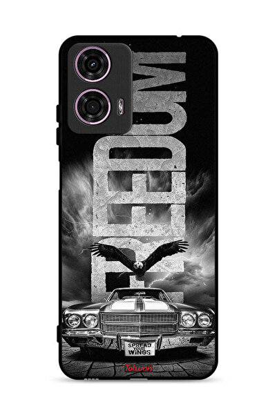 Tolwak Motorola Moto G24 4G Protective Case Cover Freedom Art