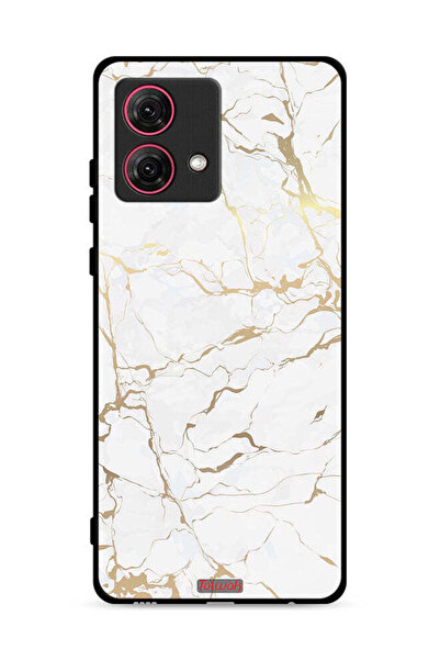 Tolwak غطاء حماية لهاتف موتورولا موتو جي 84 5 جي بنقشة رخامية