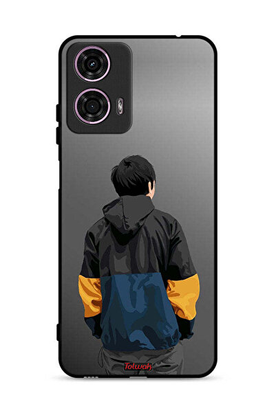 Tolwak غطاء حماية لهاتف موتورولا موتو جي 24 4G، صورة فنية لطفل