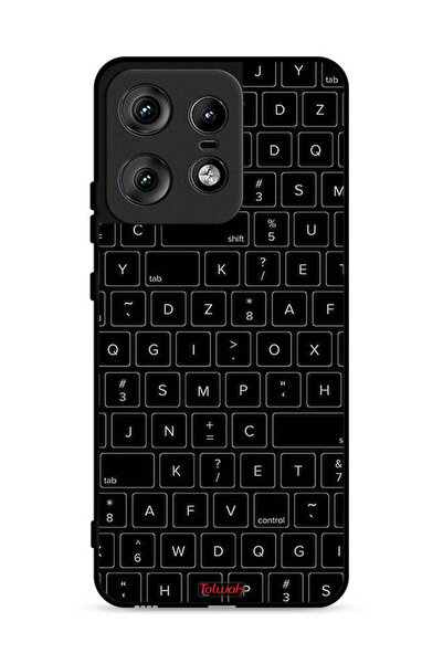 Tolwak غطاء حماية لهاتف موتورولا إيدج 50 برو 5G بنمط مفاتيح لوحة مفاتيح عشوائية