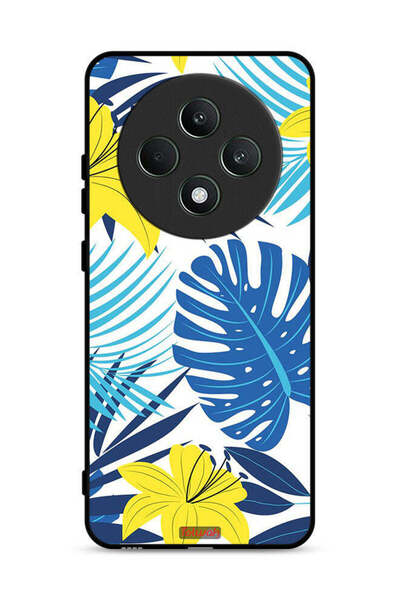 Tolwak غطاء حماية لهاتف Oppo Reno12 F 5G بنقشة ريش وزهور