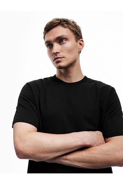 Koton Tricou din bumbac cu mânecă scurtă, cu decolteu, cu croiala normală