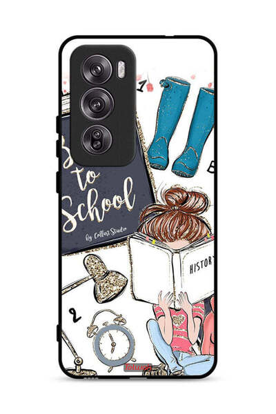 Tolwak غطاء حماية لهاتف Oppo Reno12 Pro 5G - فتاة مدرسية تقرأ التاريخ