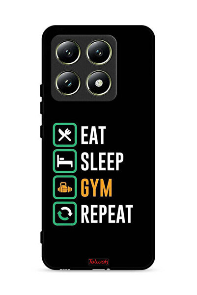 Tolwak Xiaomi 14T 5G Protective Case Cover Eat Sleep Gym Repeat