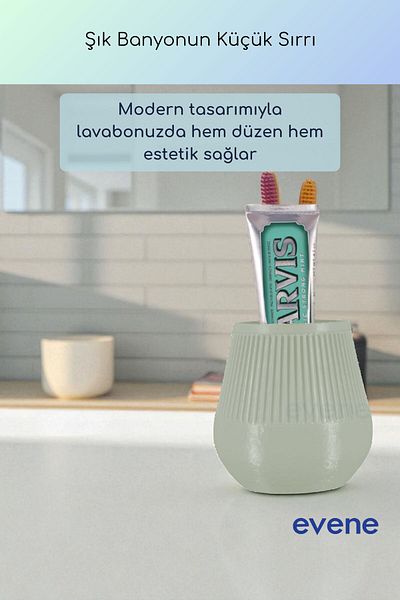 Evene Θήκη οδοντόβουρτσας Βάση οδοντόβουρτσας Βάση οδοντόβουρτσας Μαλακό ανοιχτό πράσινο χρώμα Μοντέλο 88