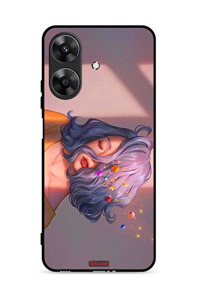 Tolwak Realme Note 60 4G Protective Case Cover Girl And Space Art