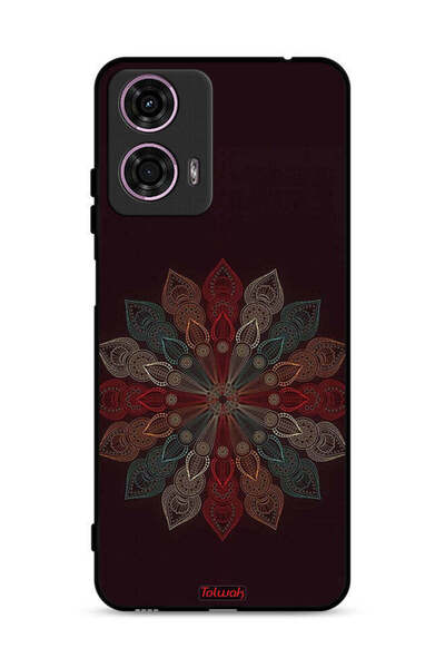 Tolwak غطاء حماية لهاتف موتورولا موتو جي 24 4G بنقشة زهرة ماندالا