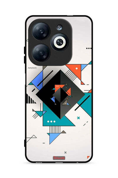 Tolwak غطاء حماية لهاتف إنفينيكس سمارت 8 4G بأشكال مربعة ومثلثة ونمط تجريدي