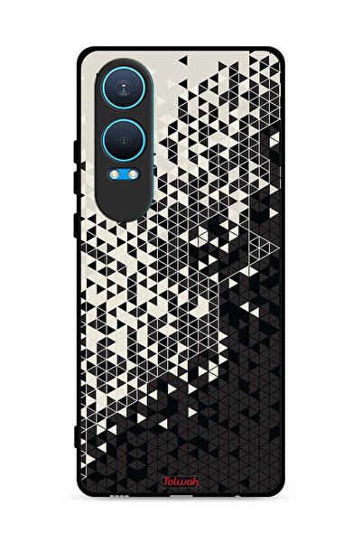 Tolwak غطاء حماية لهاتف OnePlus Nord CE4 Lite 5G بنمط مثلث فني رقمي