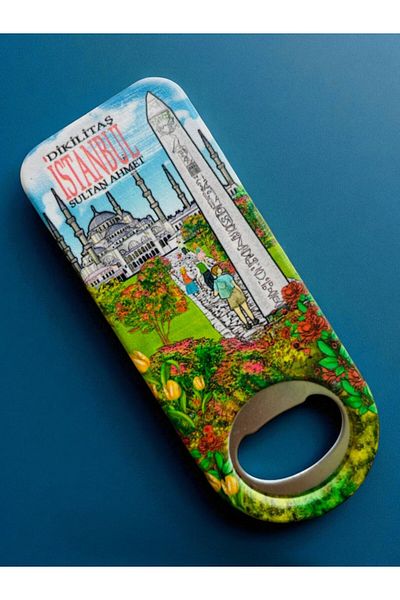 GALATA GIFT Магнит за отварачка за бутилки, Сода, Отварачка за капачки от бутилки със сода, Магнит Истанбул 10 см Отварачка за бутилки