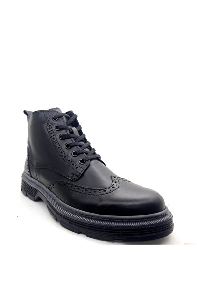 grado Genuine Leather Men's Zippered Boots Black Color 1913