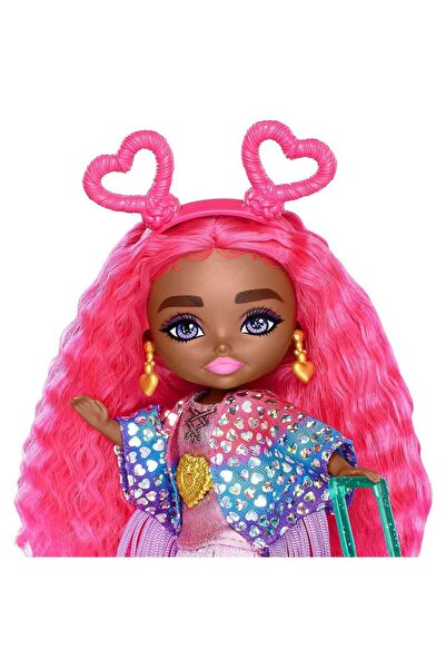Barbie Extra Mini Bebekler HGP62 - Pembe Kalp Taçlı Hpb19