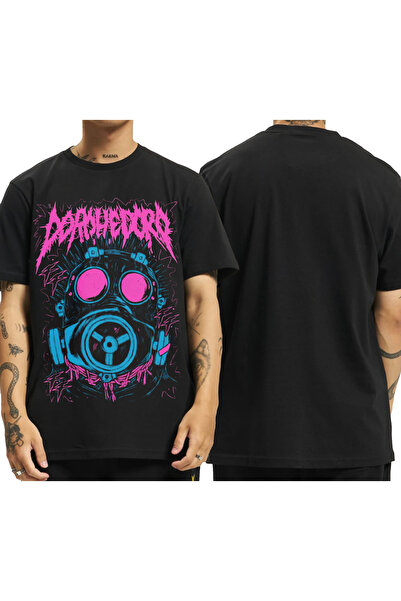 orijintex Dorohedoro Kaiman Mask Printed Unisex Black Tshirt