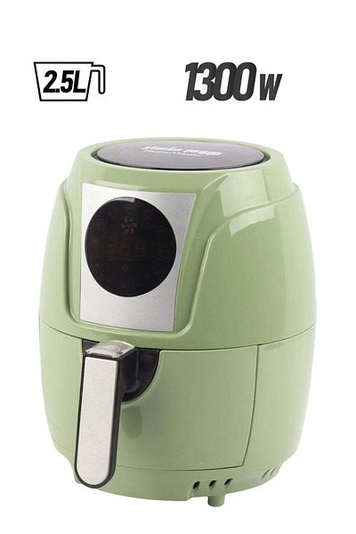 HOME MASTER Automatic Air Fryer for Healthy Cooking Without Oil - 2.5 Liter Capacity 1300W Green