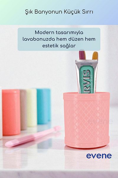 Evene Θήκη οδοντόβουρτσας Βάση οδοντόβουρτσας Βάση οδοντόβουρτσας Ανοιχτό ροζ Χρώμα Μοντέλο 90