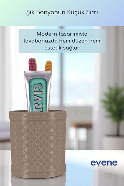 Evene Θήκη οδοντόβουρτσας Βάση οδοντόβουρτσας Βάση οδοντόβουρτσας Dark Mink Color Model 90