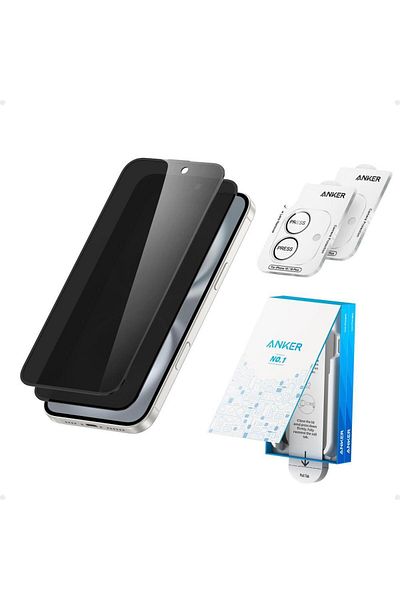 Anker Easy Fit Privacy Screen And Camera Lens Protectors Kit For iPhone 16 Pro (Pack of 2)