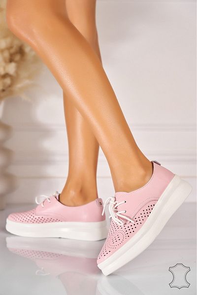 Joana Eilish Pink Genuine Leather Sneakers