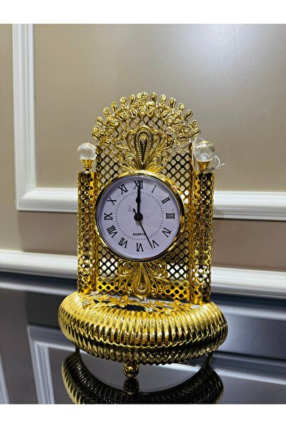 EVRA Gold Kristal Taşlı Telkari Desenli Taç Model Lüx Saat lkm-273