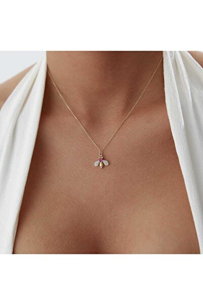 Cherry by Özkonak Taş Detaylı Arı Kolye