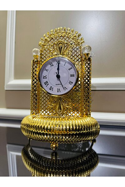 EVRA Gold Kristal Taşlı Telkari Desenli Taç Model Lüx Saat lkm-273